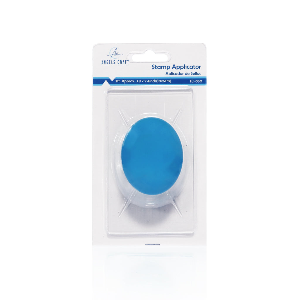Blue Handle Stamp Applicator, 3.9" x 2.4"
