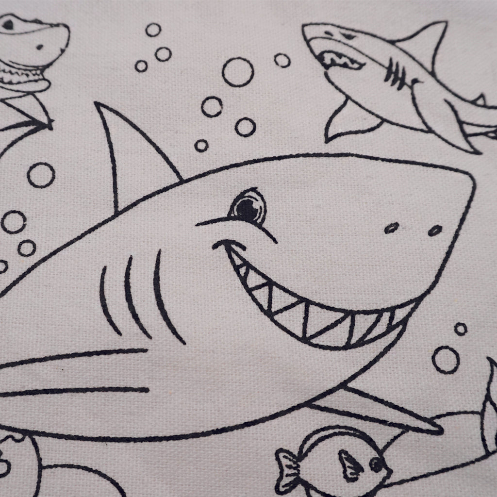 Angels Craft Coloring Tote Bag Kit | Shark