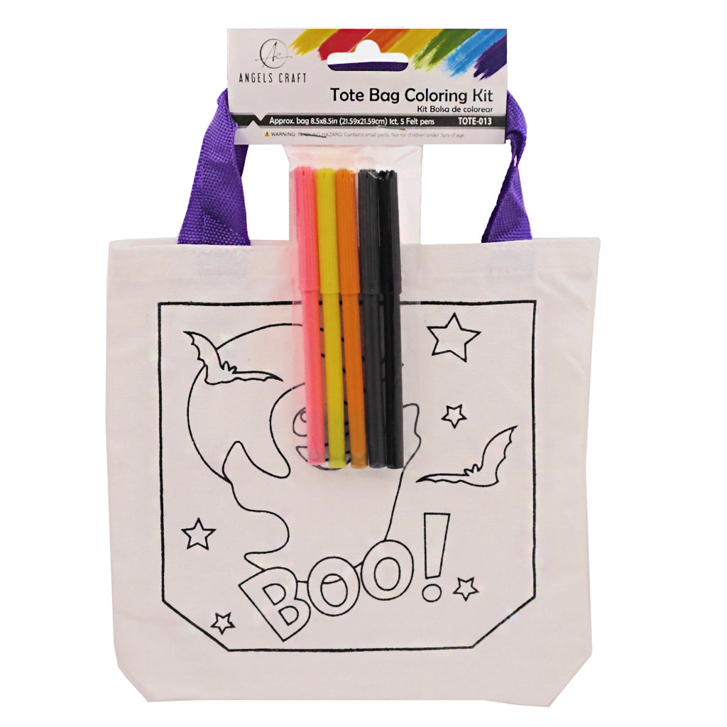 Angels Craft Coloring Tote Bag Kit | Halloween