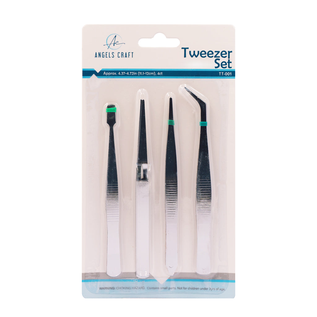 Angels Craft 4 Count Tweezer Set