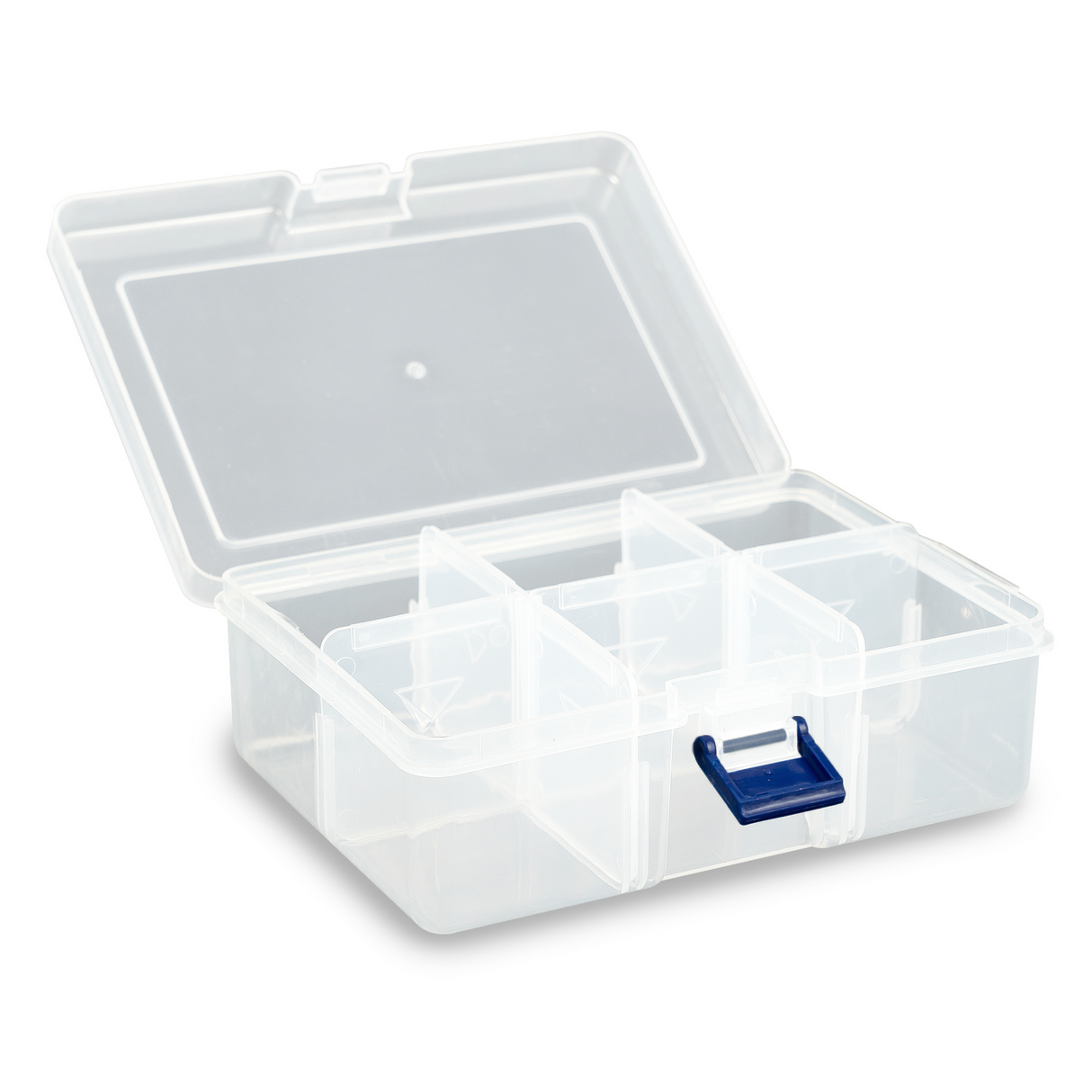 Angels Craft Clear Plastic Organizer Storage Box with 6 Compartments