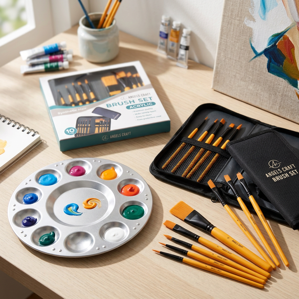 Circular Aluminum Paint Palette (6.75")