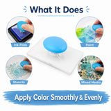 Blue Handle Stamp Applicator, 3.9" x 2.4"