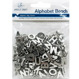 Silver Alphabet Beads for Jewelry Making, 35g (1.23 oz)