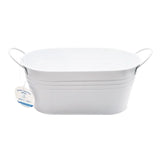 Bright & Versatile Metal Garden Oval Pot with Handles