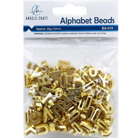 Gold Alphabet Beads for Jewelry Making, 35g (1.23 oz)
