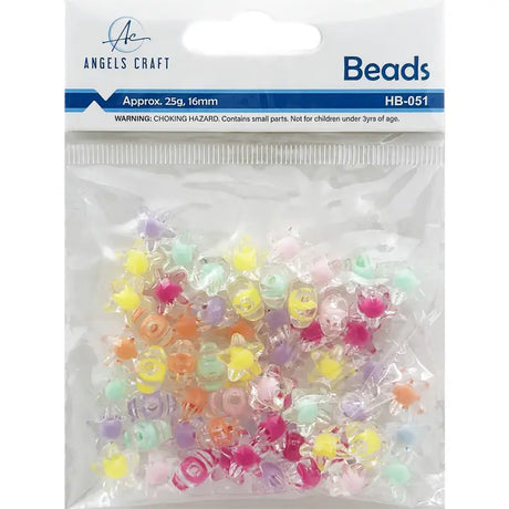 Acrylic Star Beads, Multi Color AB
