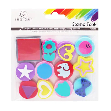 Foam Stamps in Assorted Shapes, 12-ct