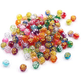 Rose Engraved Beads, Assorted Colors