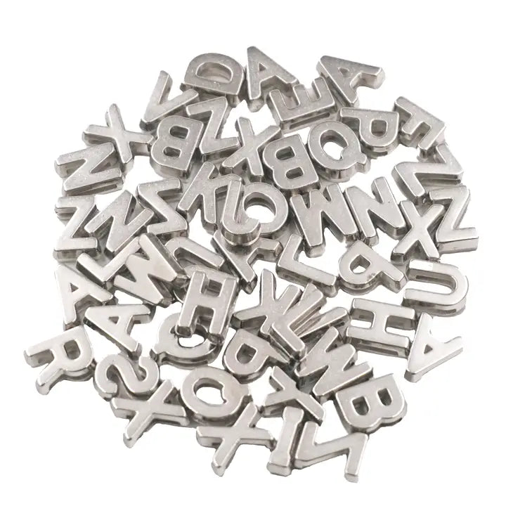 Silver Alphabet Beads for Jewelry Making, 35g (1.23 oz)