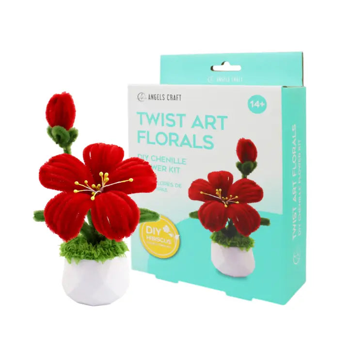 Hibiscus DIY Chenille Flower Craft Kit – Twist Art Florals