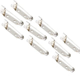 1" Silver Bar Pin Backs with Safety Clasp – 35-Count Pack