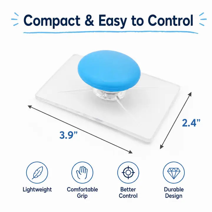 Blue Handle Stamp Applicator, 3.9" x 2.4"