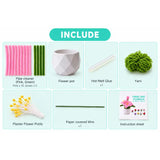 DIY Cherry Blossom Chenille Craft Kit – Potted Everlasting Floral Arrangement
