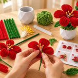 Hibiscus DIY Chenille Flower Craft Kit – Twist Art Florals