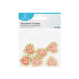 Pink Heart Flat Back Embellishments – 6ct, 1in