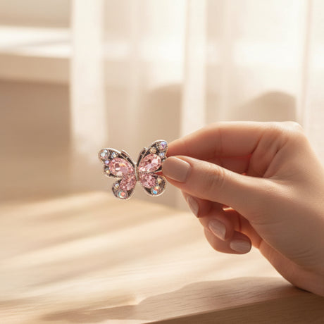 Rhinestone Butterfly Flat Back Embellishments – 2ct