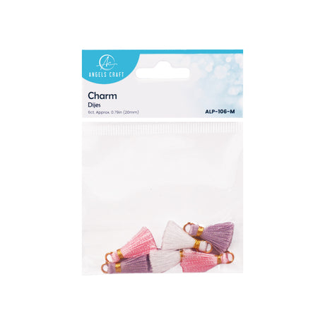 Tassel Charms for Jewelry Making – 6ct, 0.8in