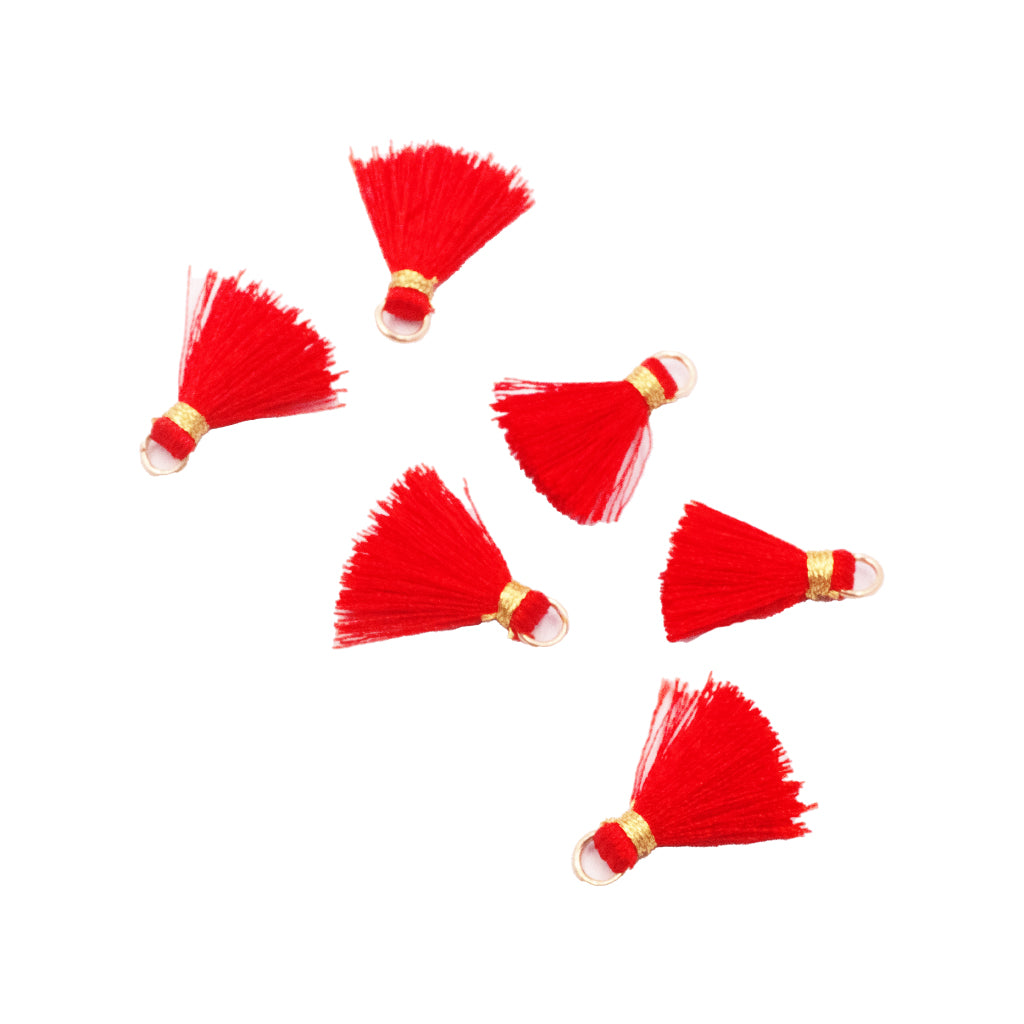 Tassel Charms for Jewelry Making – 6ct, 0.8in