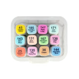 Angels Craft 12-Piece Set of Alcohol Dual Tip Markers in Pastel Colors