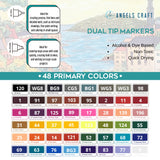 Bring Your Designs to Life: 48-Piece Dual-Tip Alcohol Marker Set