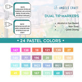 Bring Your Ideas to Life: 24-Piece Dual-Tip Alcohol Marker Set
