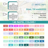 Bring Your Designs to Life: 48-Piece Dual-Tip Alcohol Marker Set