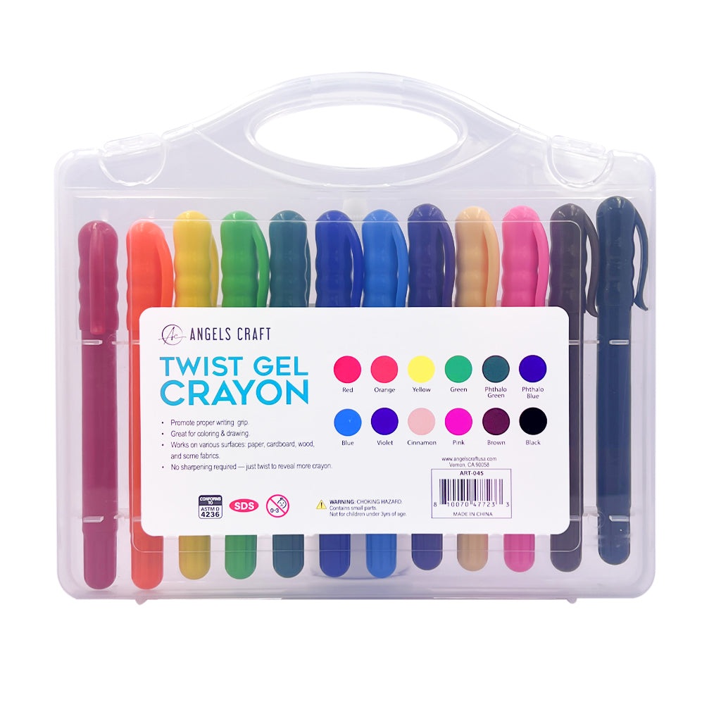 Angels Craft 12 Color Twist Gel Crayons