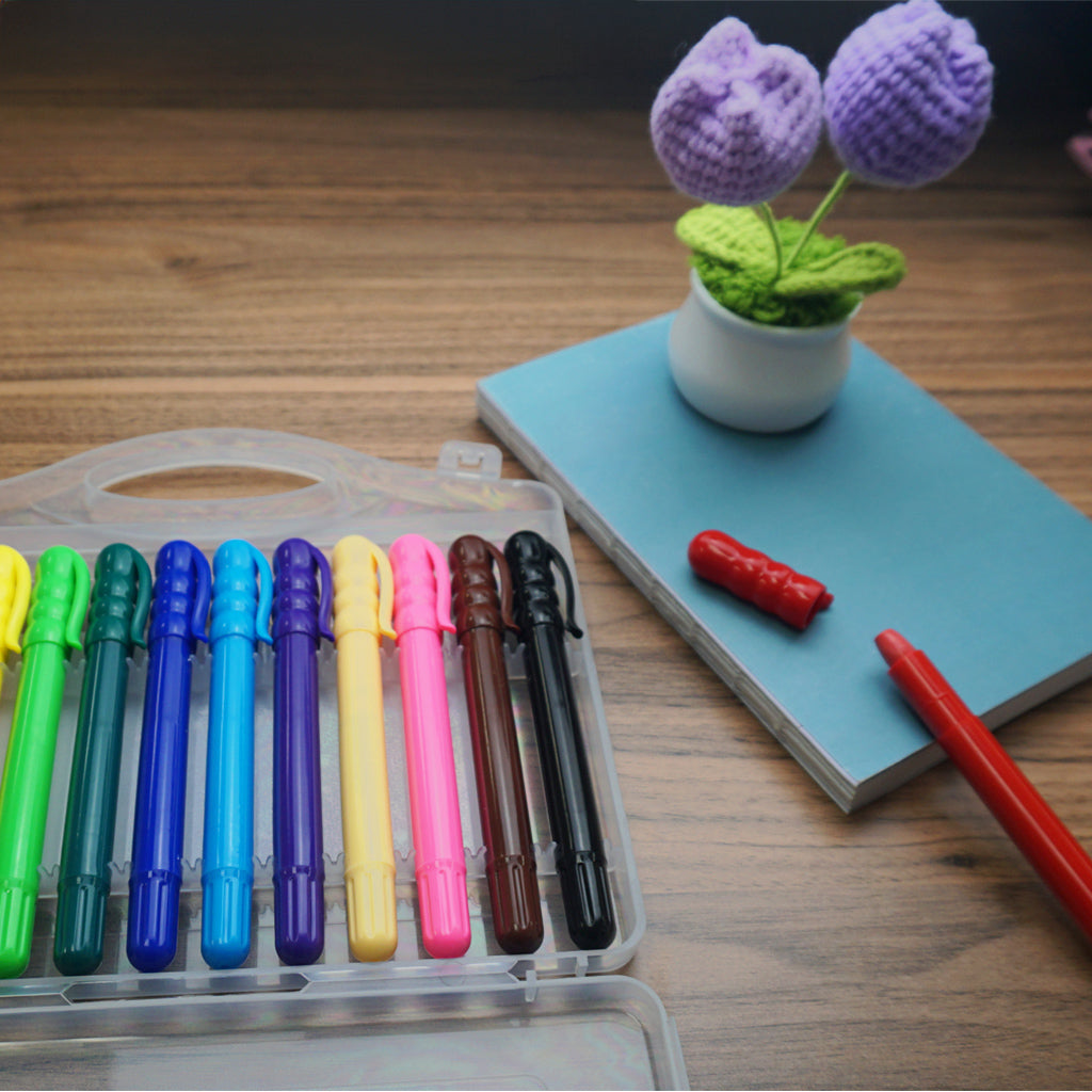 Mess-Free Magic: 12-Piece Premium Gel Twist Crayon Set