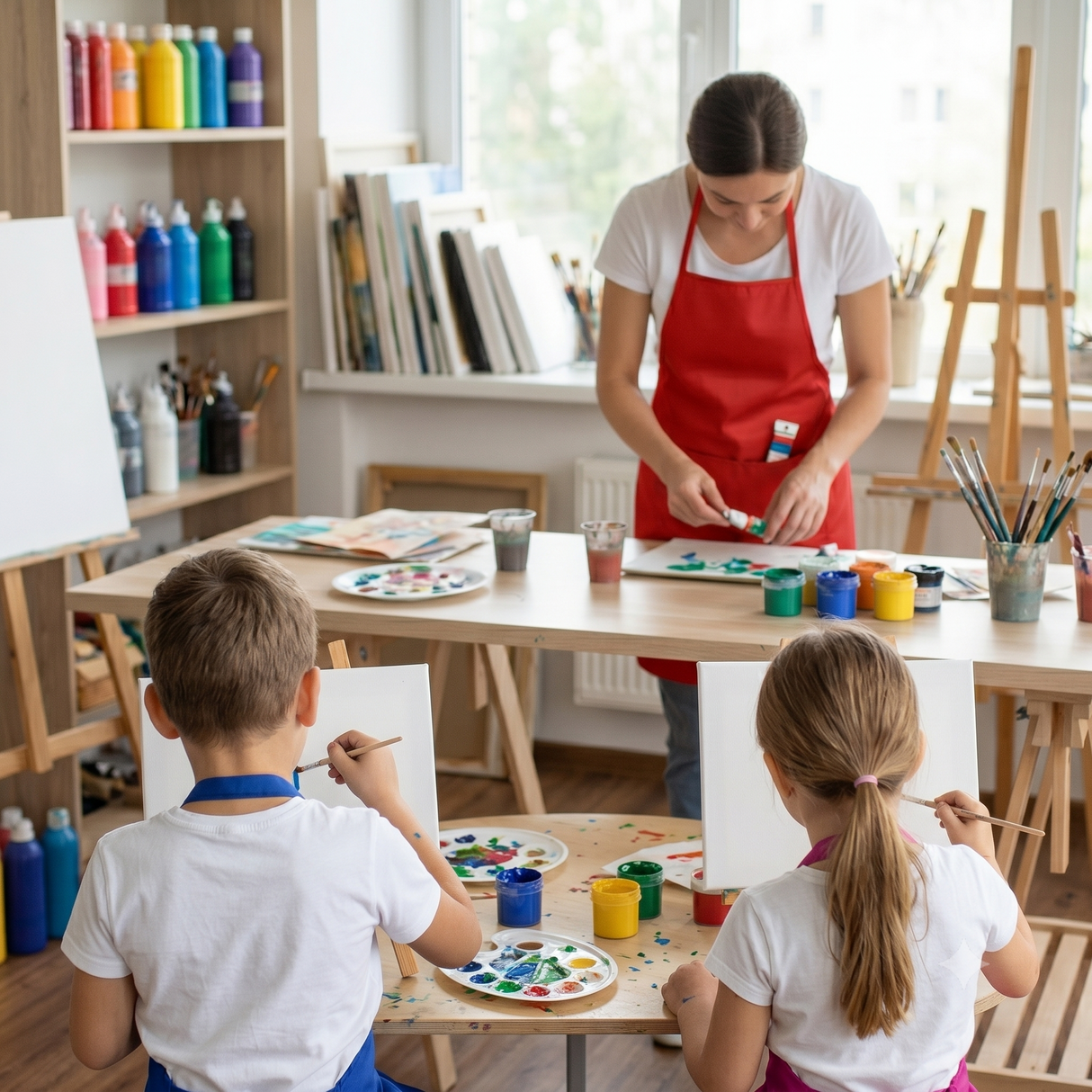 Multi-Age Artist Aprons – Vibrant Protective Gear for Adults & Kids