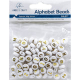 White & Gold Alphabet Beads