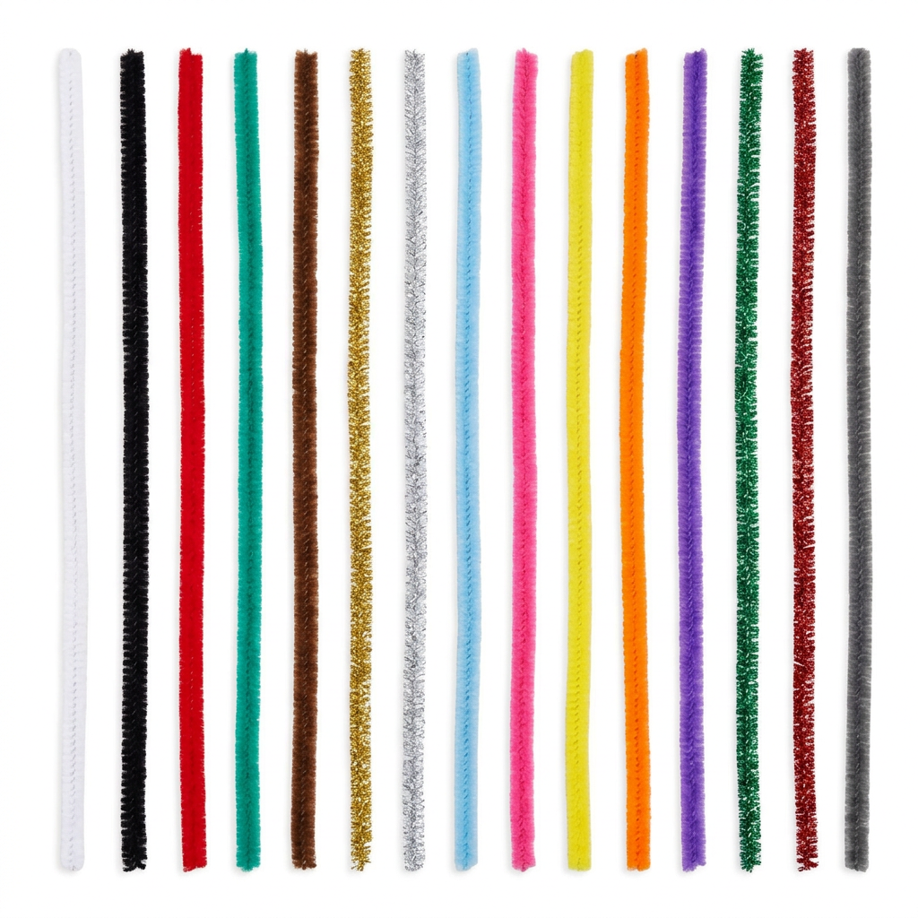Premium Chenille Stems (25-Pack) – Flexible 12-Inch Pipe Cleaners