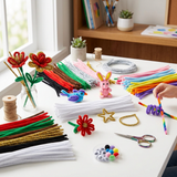 Premium Chenille Stems (25-Pack) – Flexible 12-Inch Pipe Cleaners