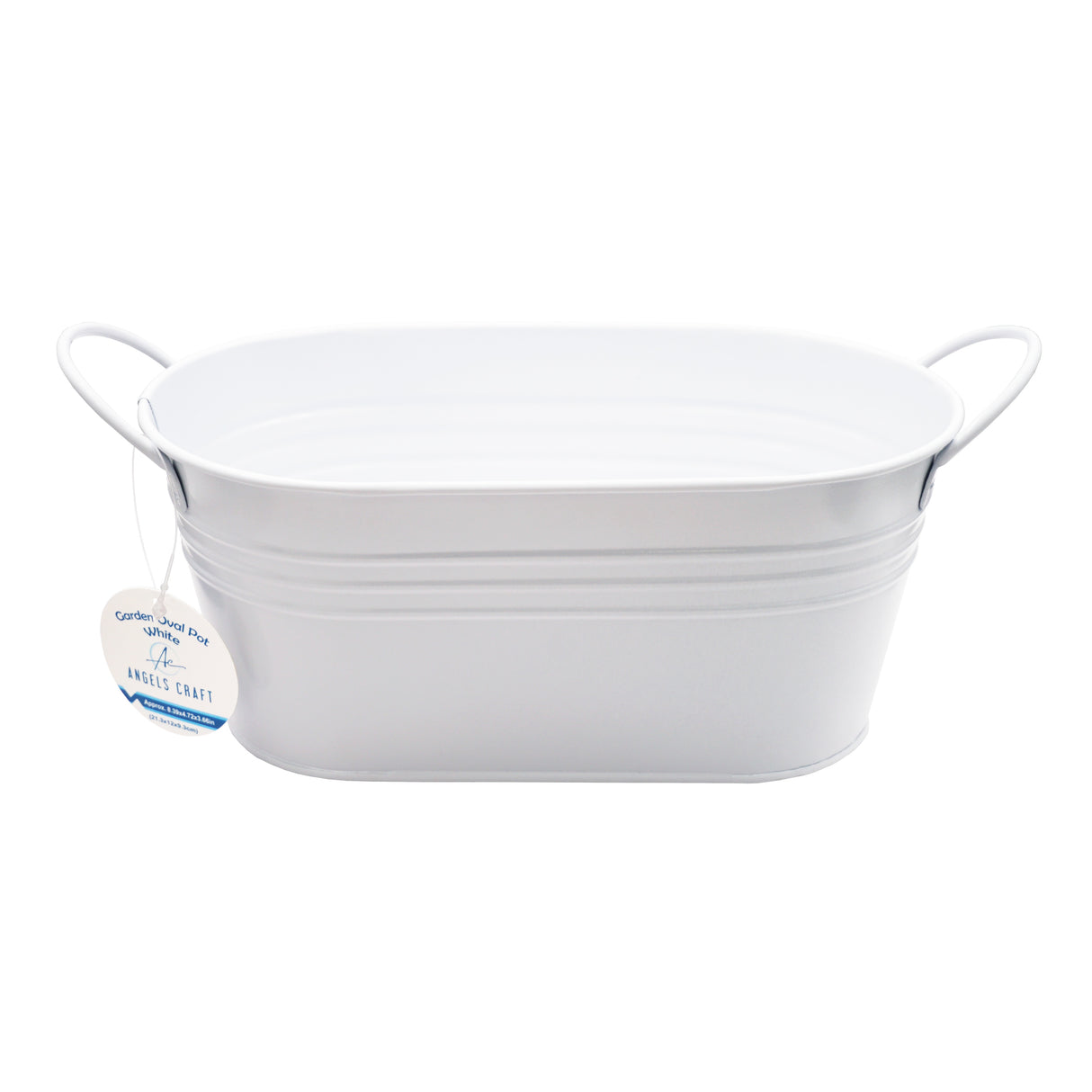 Angels Craft Garden Oval Pot | White