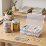 Tame the Clutter: Clear Plastic Multi-Compartment Organizer Box