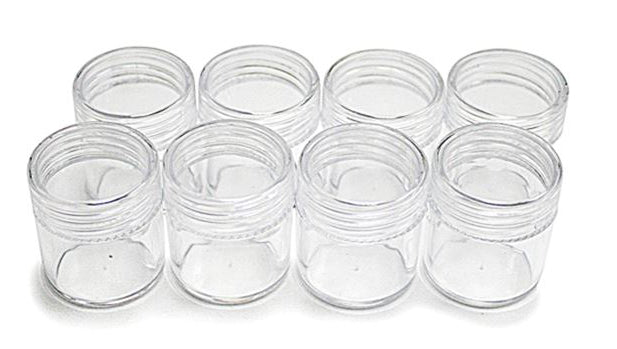 8-Piece Mini Clear Plastic Craft Storage Containers