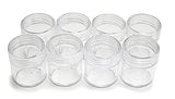8-Piece Mini Clear Plastic Craft Storage Containers