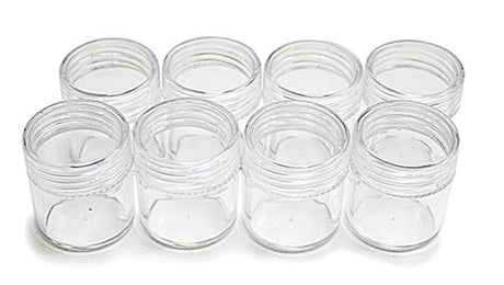 8-Piece Mini Clear Plastic Craft Storage Containers