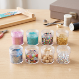 8-Piece Mini Clear Plastic Craft Storage Containers