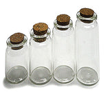 Premium Clear Glass Bottles with Authentic Cork Stoppers