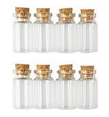 Premium Clear Glass Bottles with Authentic Cork Stoppers