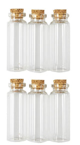 Premium Clear Glass Bottles with Authentic Cork Stoppers
