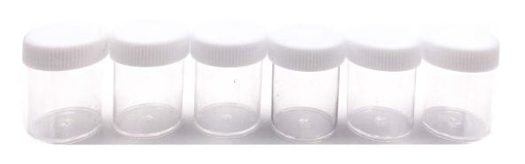 6-Piece Multi-Purpose Clear Storage Jars with Screw-Top Lids