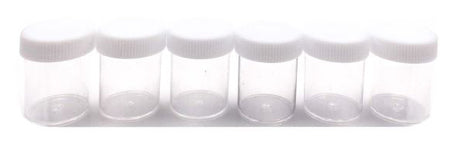 6-Piece Multi-Purpose Clear Storage Jars with Screw-Top Lids