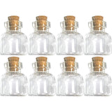 Premium Clear Glass Bottles with Authentic Cork Stoppers
