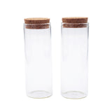 Premium Clear Glass Bottles with Authentic Cork Stoppers