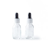 2-Pack Clear Glass Dropper Bottles (15ml / 0.5 oz)