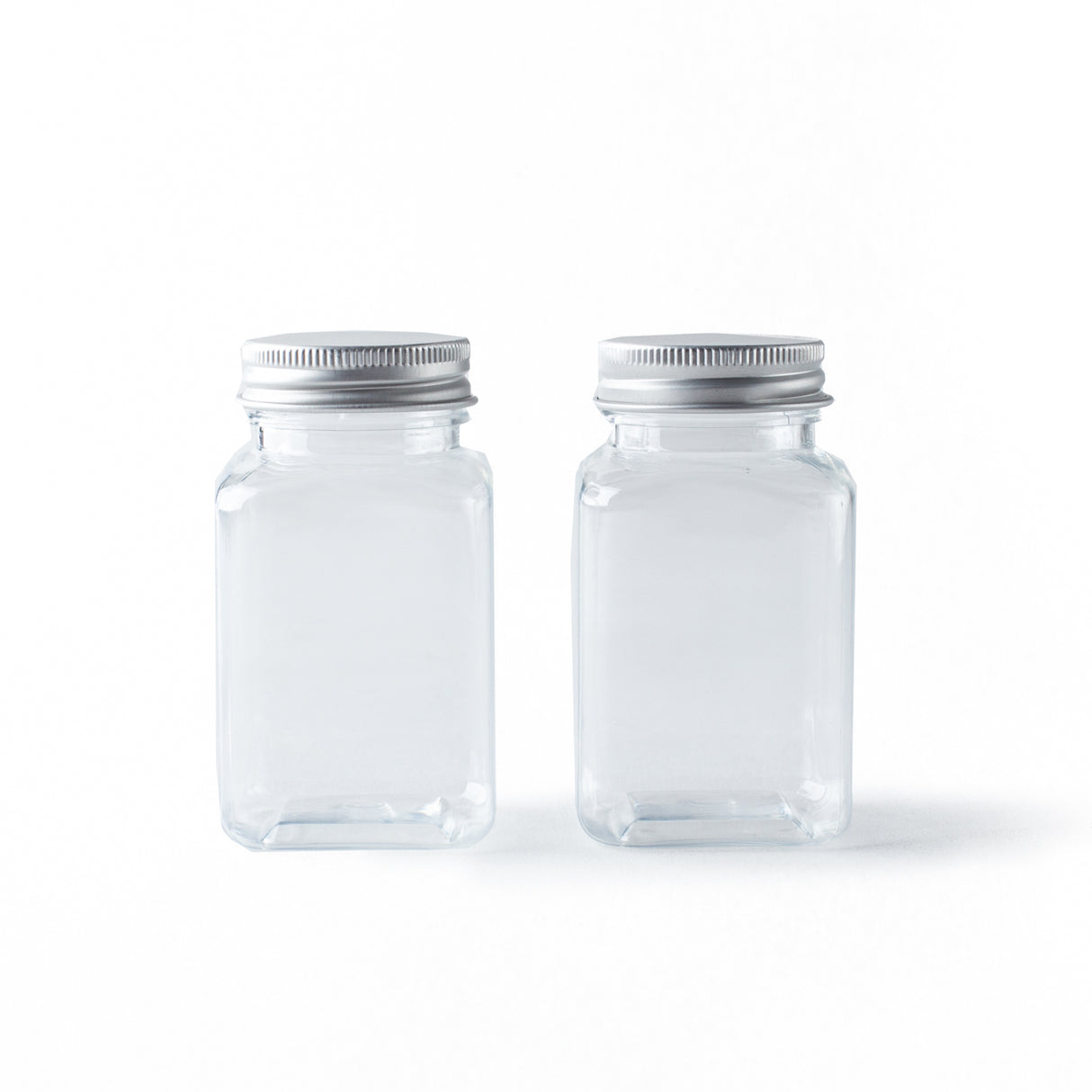 Streamline Your Space: Clear Rectangular Storage Bottles (2-Pack)
