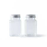 Streamline Your Space: Clear Rectangular Storage Bottles (2-Pack)