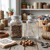 Streamline Your Space: Clear Rectangular Storage Bottles (2-Pack)